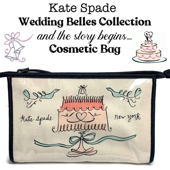 Kate Spade Wedding Belles Story Begin Cosmetic Bag - Picture 1 of 5
